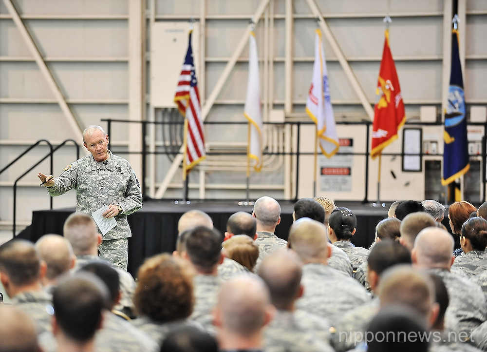 U.S. Joint Chiefs of Staff chairman General Dempsey visits Yokota Air Base