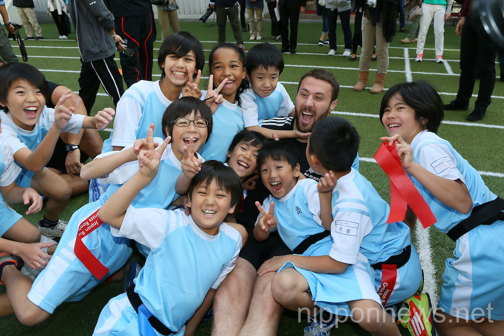 Rugby: All Blacks visit Aoyama elementary school in Tokyo