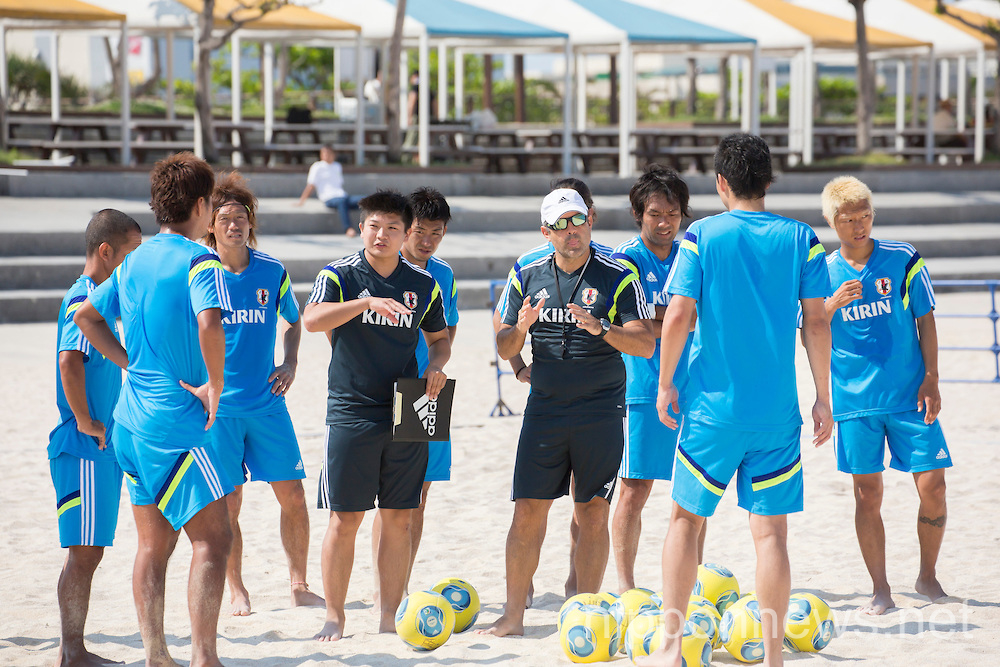 Beach Soccer Japan national team candidates training camp in Okinawa