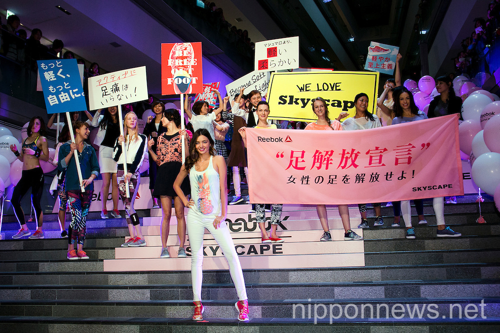 Miranda Kerr attending Reebok Skyscape March in Tokyo