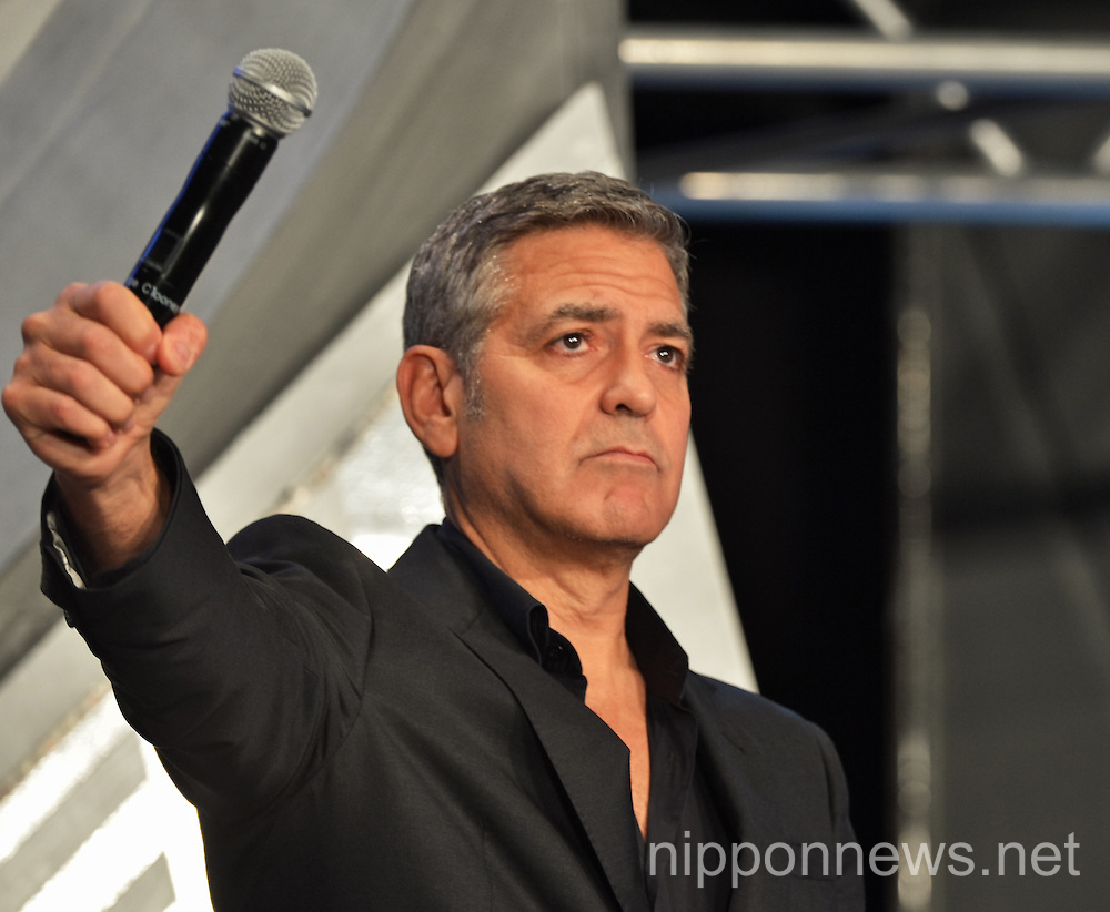George Clooney and wife Amal attend "Tomorrowland" Japan Premiere