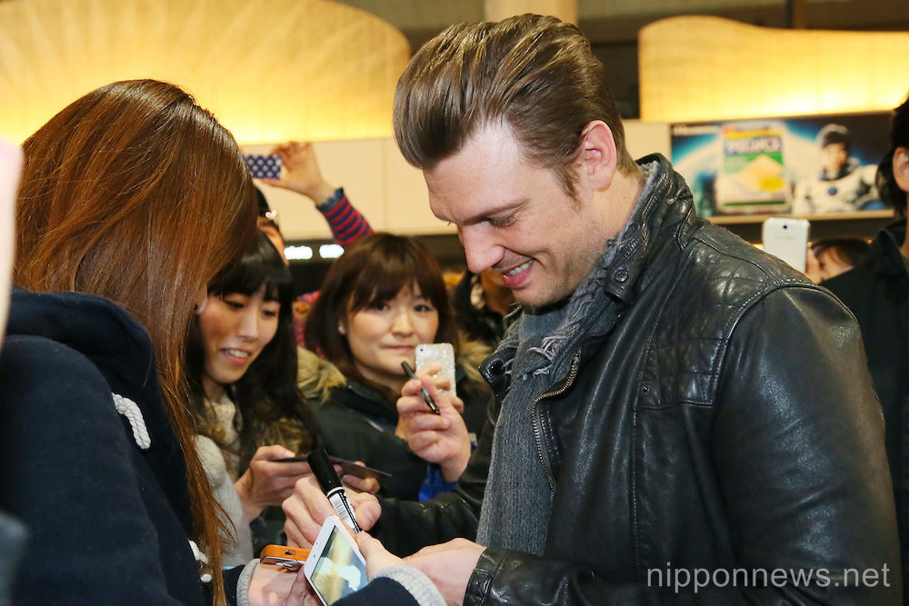 Nick Carter arrives at Narita Airport, Japan