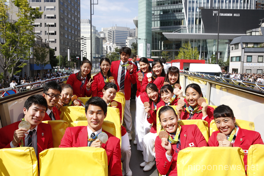 Japanese Rio Olympic & Paralympic Games Medalists Parade in Tokyo