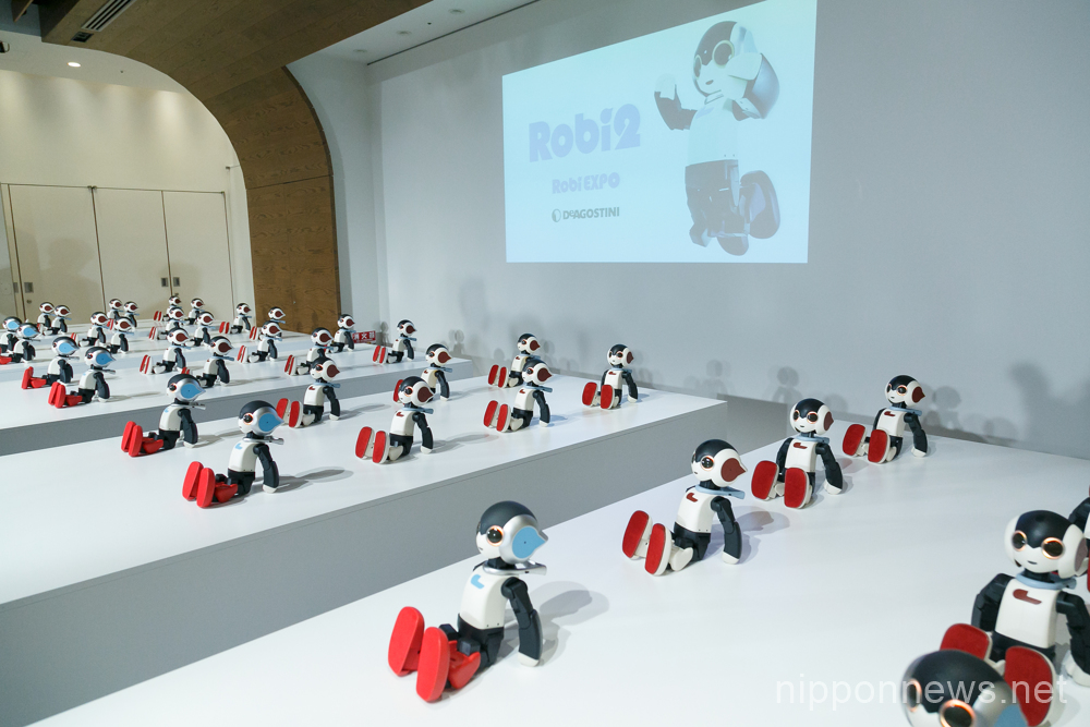 48 Robi robots dance in unison at Robi EXPO