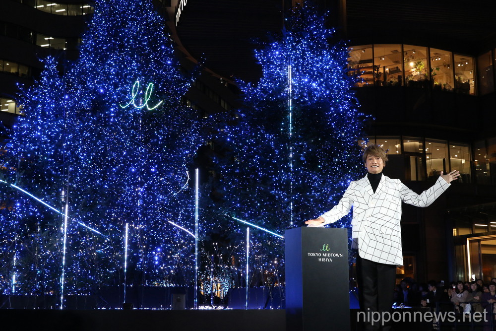 Shingo Katori switches on Hibiya Midtown illuminations