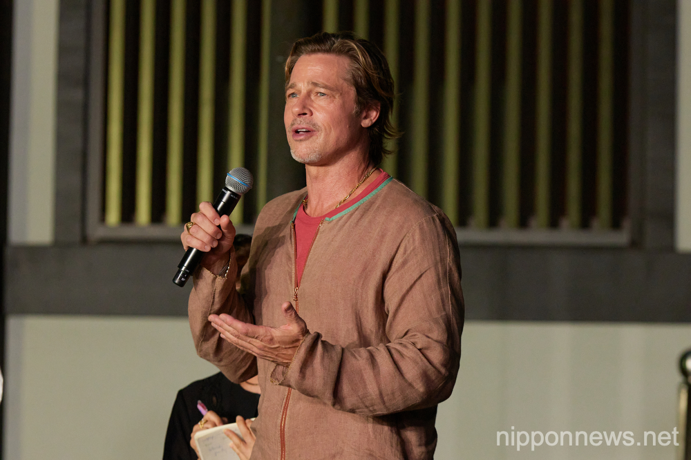 Brad Pitt visits Tokyo temple to promote new movie ”Bullet Train"