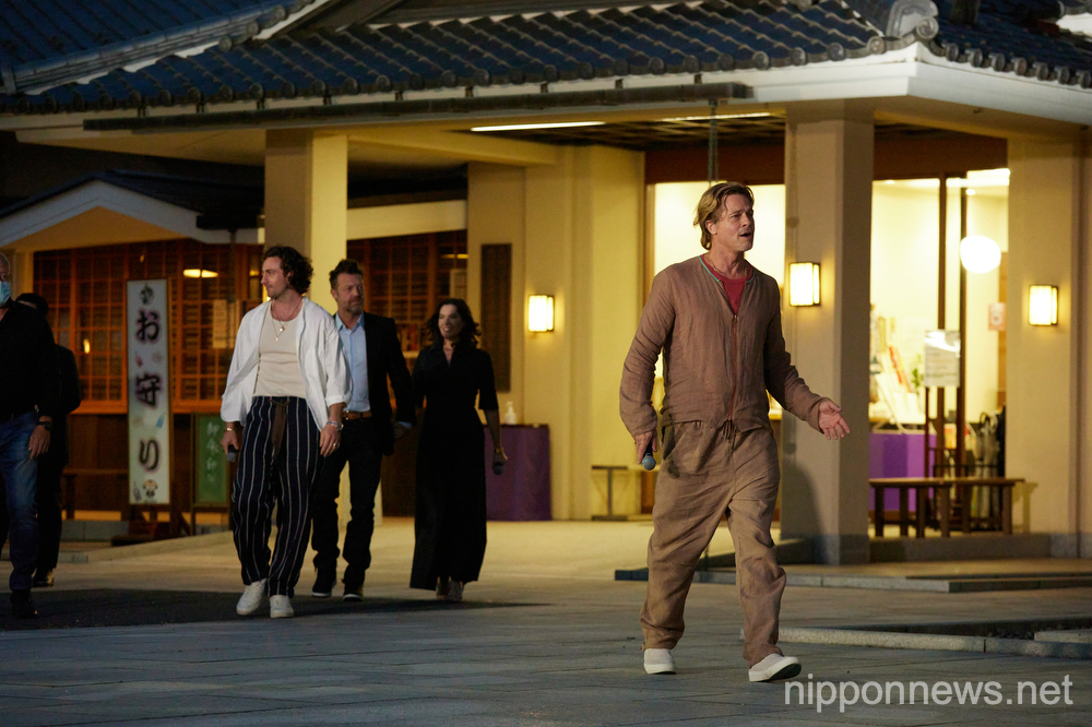 Brad Pitt visits Tokyo temple to promote new movie ”Bullet Train"