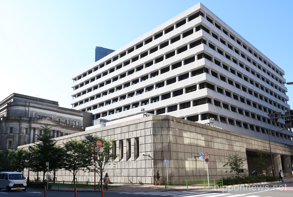 October 21, 2022, Tokyo, Japan - This picture shows Bank of Japan head office in Tokyo on Friday, October 21, 2022. Japanese yen weakened in the lower 150 yen range against the U.S. dollar as the interest rate gap widens between Bank of Japan and FRB in the U.S. (Photo by Yoshio Tsunoda/AFLO)