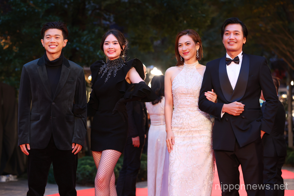 Le Cong Huan, Juliet Bao Ngoc Doling, Phuong Anh Dao, Ngo Quang Tuan, October 24, 2022 - The 35th Tokyo International Film Festival. Opening Ceremony at Tokyo International Forum in Tokyo, Japan on October 24, 2022. (Photo by 2022 TIFF/AFLO)
