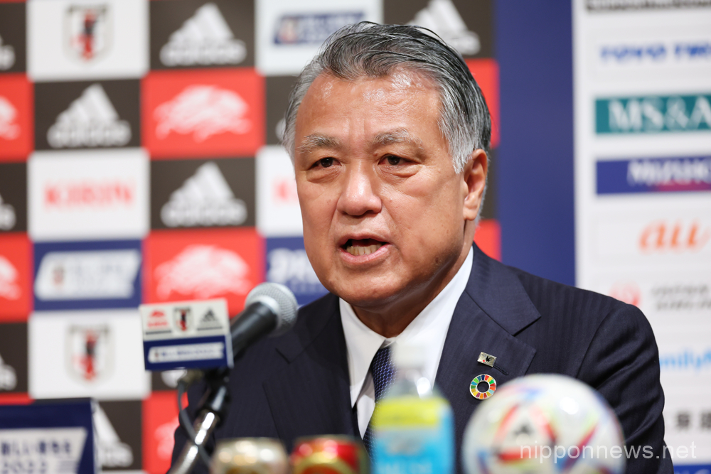 Kozo Tashima (JPN), NOVEMBER 1, 2022 - Football / Soccer : Japan head coach Hajime Moriyasu attends the press conference to announce the squad for the FIFA World Cup Qatar 2022 in Tokyo, Japan. (Photo by Naoki Morita/AFLO SPORT)
