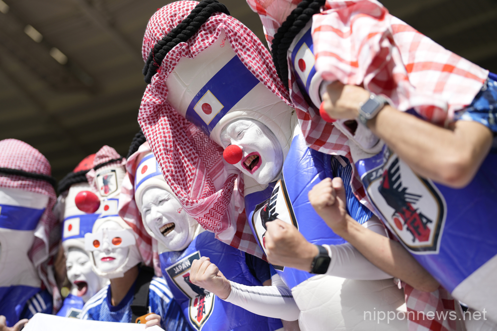 Japan fans (JPN), NOVEMBER 27, 2022 - Football / Soccer : FIFA World Cup Qatar 2022 Group E match between Japan - Costa Rica at Ahmad Bin Ali Stadium in Al Rayyan, Qatar. (Photo by Naoki Morita/AFLO SPORT)
