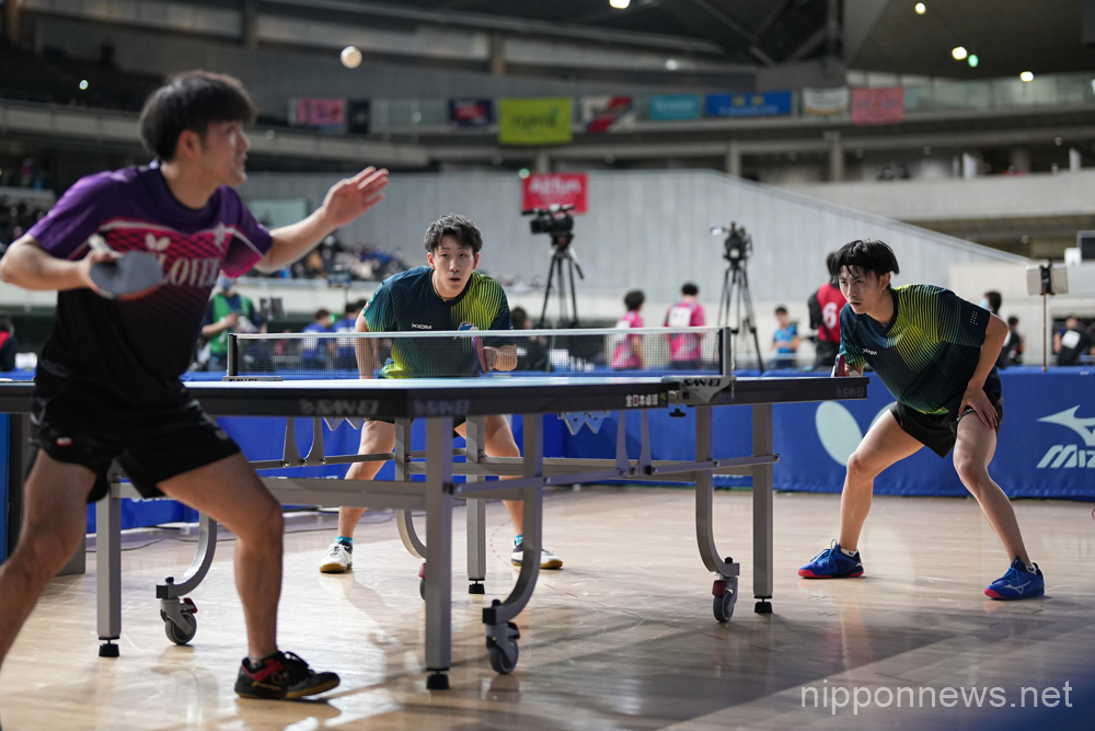 Yuki Suganuma Yasuhiro Nishi, JANUARY 26, 2023 - Table Tennis : All Japan Table Tennis Championships 2023 Men's Doubles 4th Round at Tokyo Metropolitan Gymnasium in Tokyo, Japan. (Photo by AFLO SPORT)