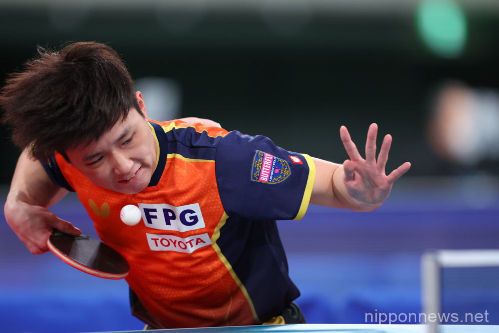 Tomokazu Harimoto, JANUARY 28, 2023 - Table Tennis : All Japan Table Tennis Championships 2023 Men's Singles quarter-final at Tokyo Metropolitan Gymnasium in Tokyo, Japan. (Photo by Yohei Osada/AFLO SPORT)