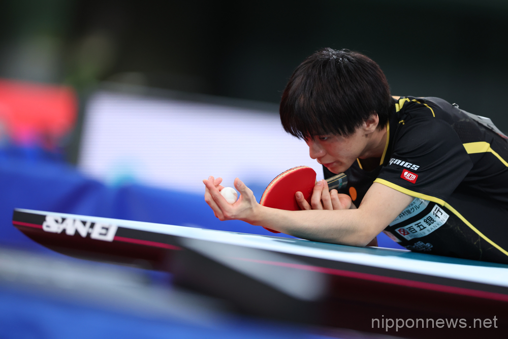 Shunsuke Togami, JANUARY 28, 2023 - Table Tennis : All Japan Table Tennis Championships 2023 Men's Singles quarter-final at Tokyo Metropolitan Gymnasium in Tokyo, Japan. (Photo by Yohei Osada/AFLO SPORT)