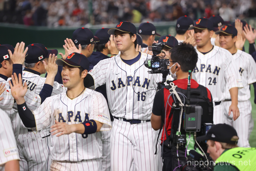 Japan team group (JPN), MARCH 9, 2023 - Baseball : 2023 World Baseball Classic First Round Pool B Game between China - Japan at Tokyo Dome in Tokyo, Japan. (Photo by CTK Photo/AFLO)