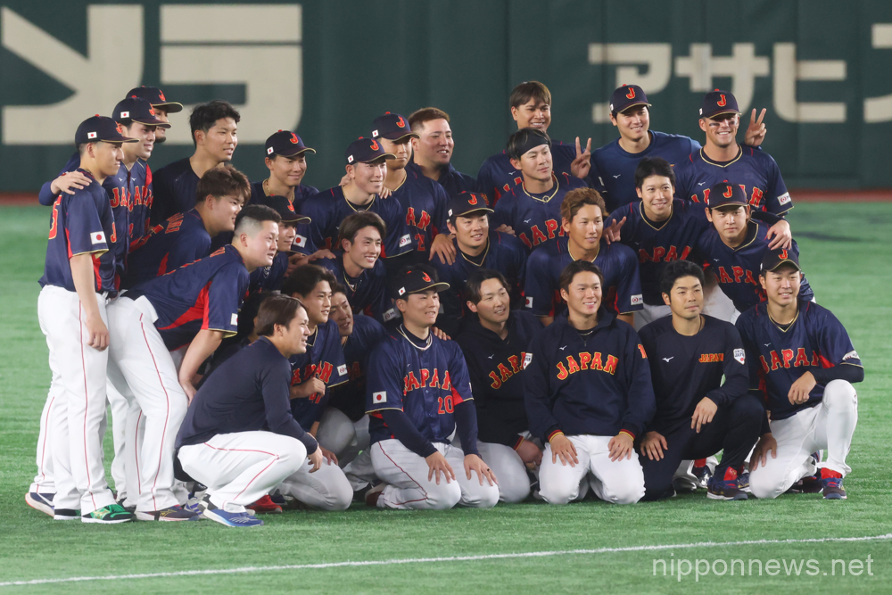 Japan team group (JPN), MARCH 12, 2023 - Baseball : 2023 World Baseball Classic First Round Pool B Game between Japan - Australia at Tokyo Dome in Tokyo, Japan. (Photo by CTK Photo/AFLO)