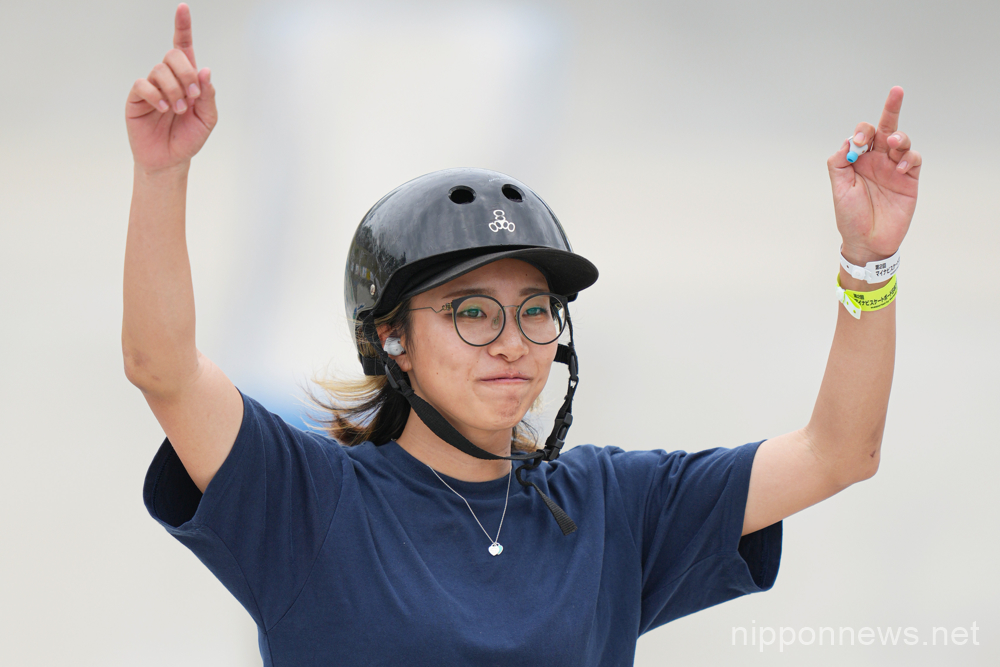 Nanaka Fujisawa, APRIL 16, 2023 - Skateboarding : The 2nd Mynavi Skateboarding Japan OPEN Women's Street Final at Murasaki Park Kasama in Ibaraki, Japan. (Photo by AFLO SPORT)