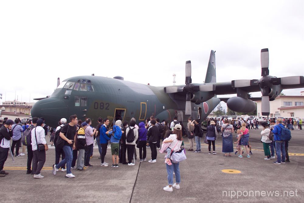 May 20-21, 2023 - Hercules C-130 on Display at the Japanese-American Friendship Festival at Yokota Air Base 2023 in Fussa, Tokyo, Japan. (Photo by Michael Steinebach/AFLO)