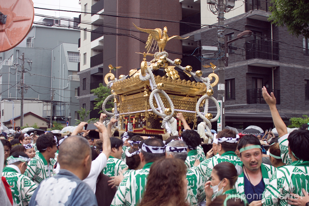 June 11, 2023 - The Torigoe Matsuri is back after a four year hiatus. The Mikoshi (portable shrine in Japanese), is said to have a weight of 4 tons.The festival was held from June 9-11, 2023 in Tokyo, Japan. (Photo by Michael Steinebach/AFLO)