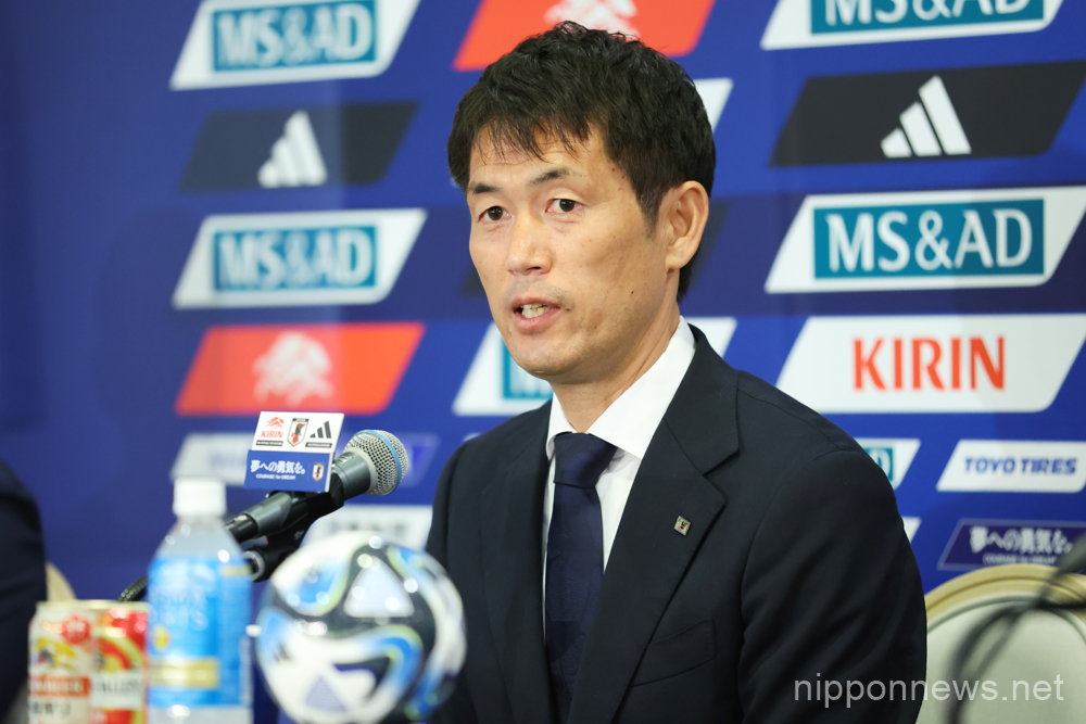 Futoshi Ikeda (JPN), JUNE 13, 2023 - Football / Soccer : Head coach Futoshi Ikeda of Japan during a press conference of announcement the members of the Japan women's national team for the 2023 FIFA Women's Wolrd Cup, in Chiba, Japan. (Photo by YUTAKA/AFLO SPORT)