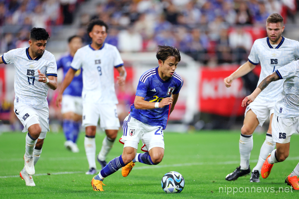 Takefusa Kubo (JPN), JUNE 15, 2023 - Football / Soccer : KIRIN Challenge Cup 2023 match between Japan 6-0 El Salvador at Toyota Stadium in Toyota, Aichi, Japan. (Photo by Naoki Nishimura/AFLO SPORT)